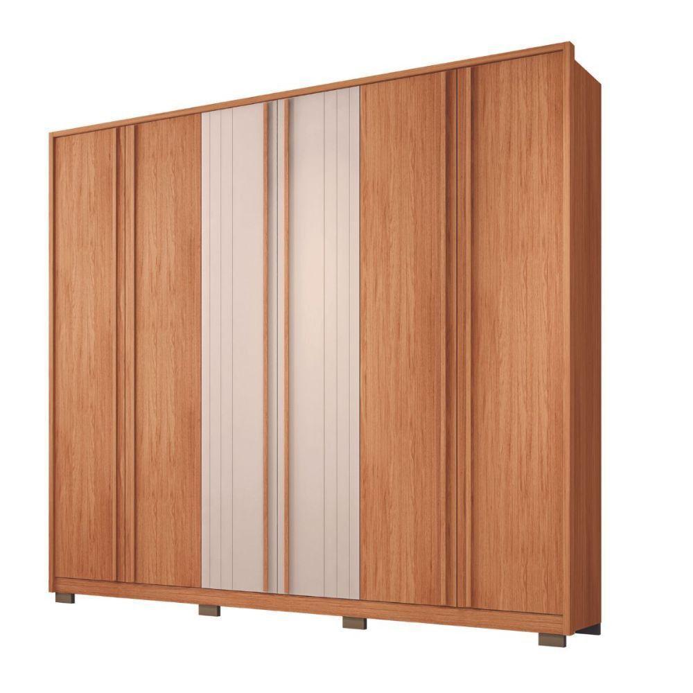 Guarda Roupa/ Roupeiro Mozart Caemmun 6 Portas E 4 Gavetas Freijo/off White - 5