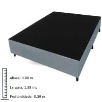 Base Box Para Colchão Casal Itaflex 1,38x1,88x0,39 Cinza - 2