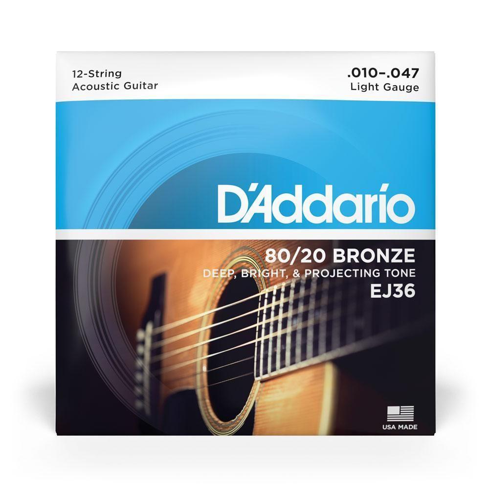 Encordoamento Violão Aço 12c 10-47 D Addario 80-20 Bronze [f035] - 5