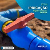 Registro De Esfera 32mm (1" Pol) Pvc Irrigacao Soldavel Azul Viqua - 3