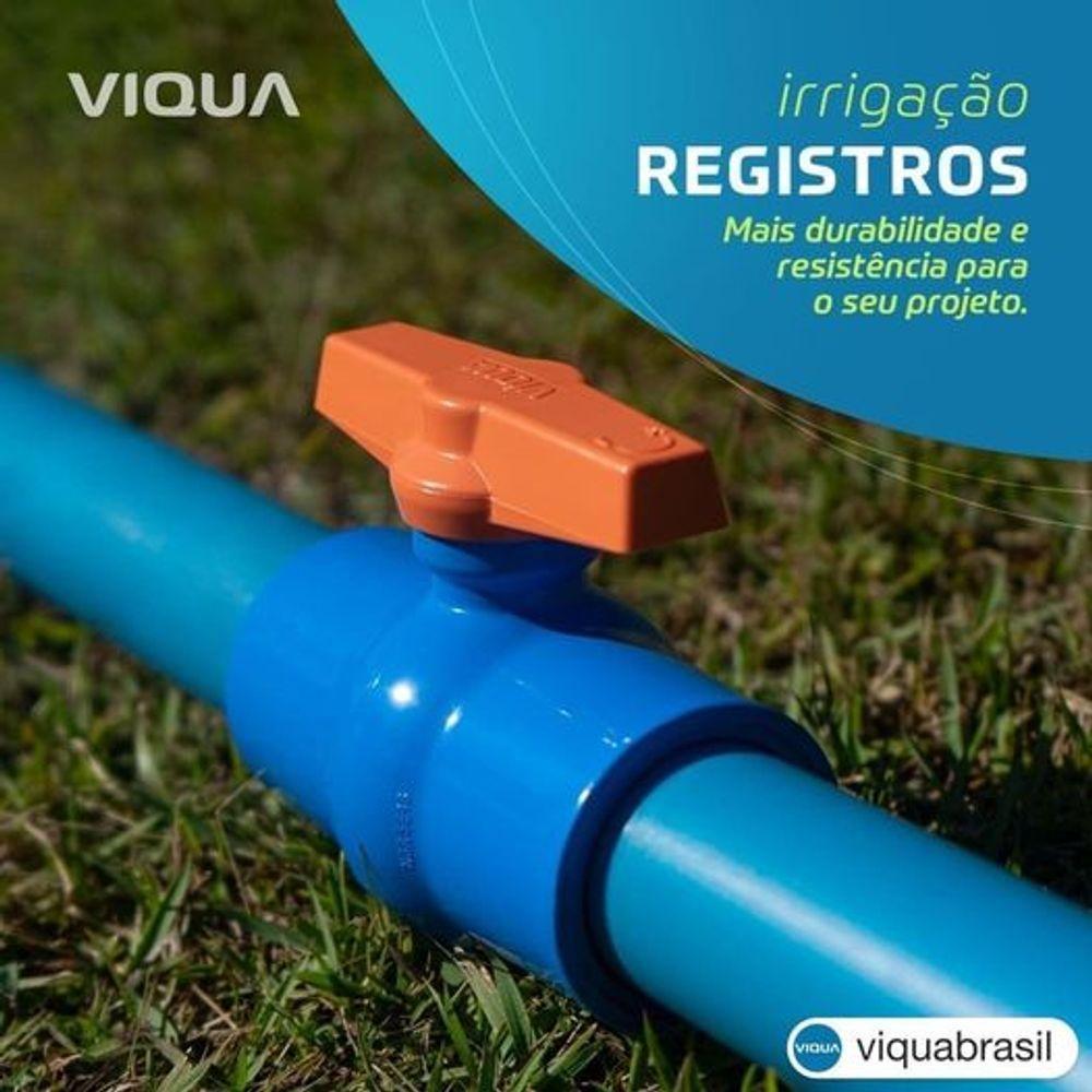 Registro Esfera Roscavel 11-2" Polegadas Irrigação Azul Viqua - 3