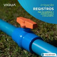 Registro Esfera Roscavel 1 Polegadas Irrigação Azul Viqua - 3