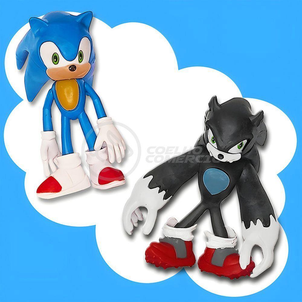 Cartelado Infantil Sonic The Hedgehog 3 Action Figures Sonic Knuckles E Werehog Brinquedos - 2