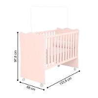 Jogo Completo Quarto De Bebê Arica Rosa Acetinado - 6