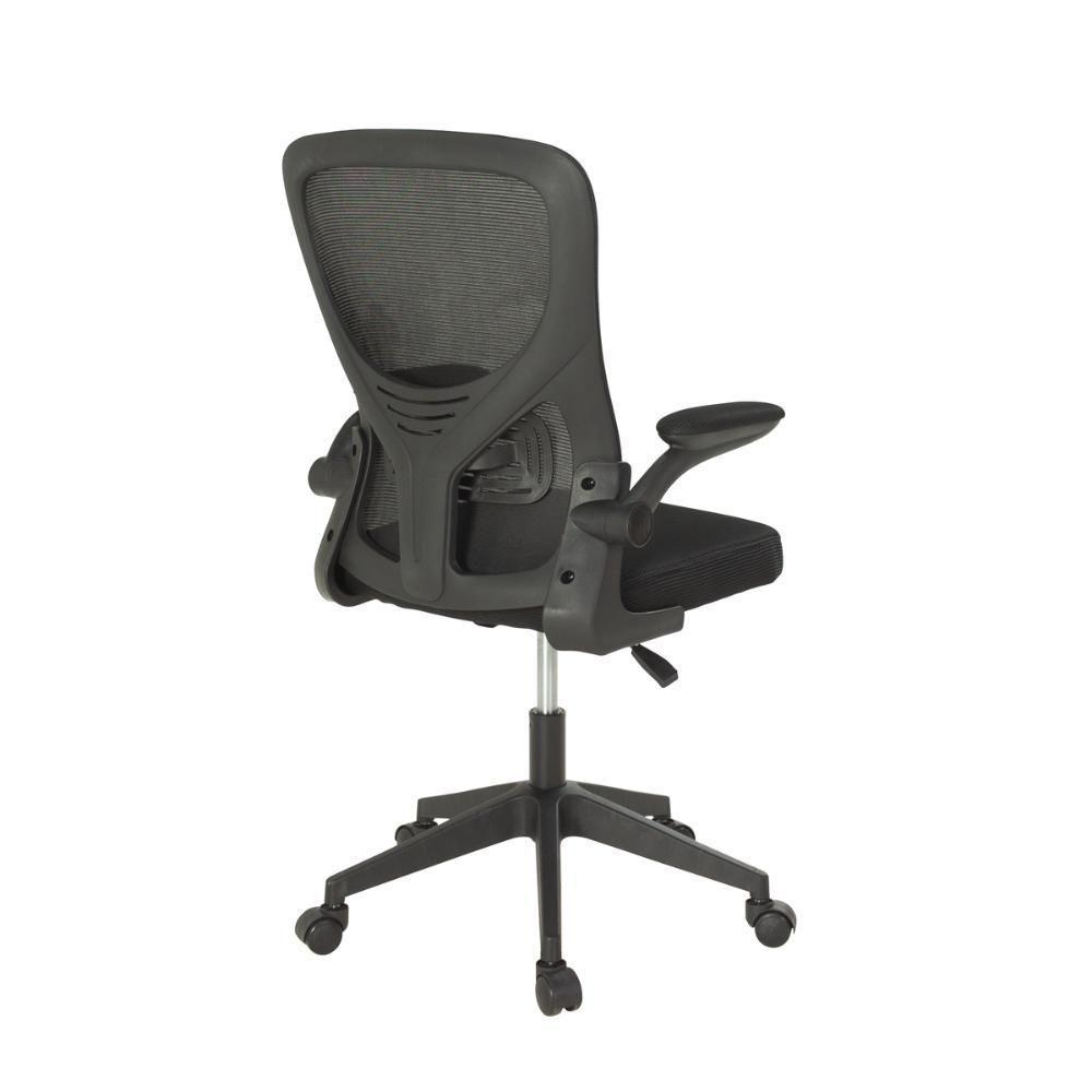 Kit 4 Cadeiras De Escritório Giratória Mônaco Com Relax E Regulagem De Altura - All Black - 4