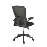 Kit 4 Cadeiras De Escritório Giratória Mônaco Com Relax E Regulagem De Altura - All Black