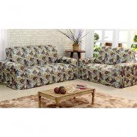 Capa De Sofá Adere Floral Bege 02 E 03 Lugares - 1