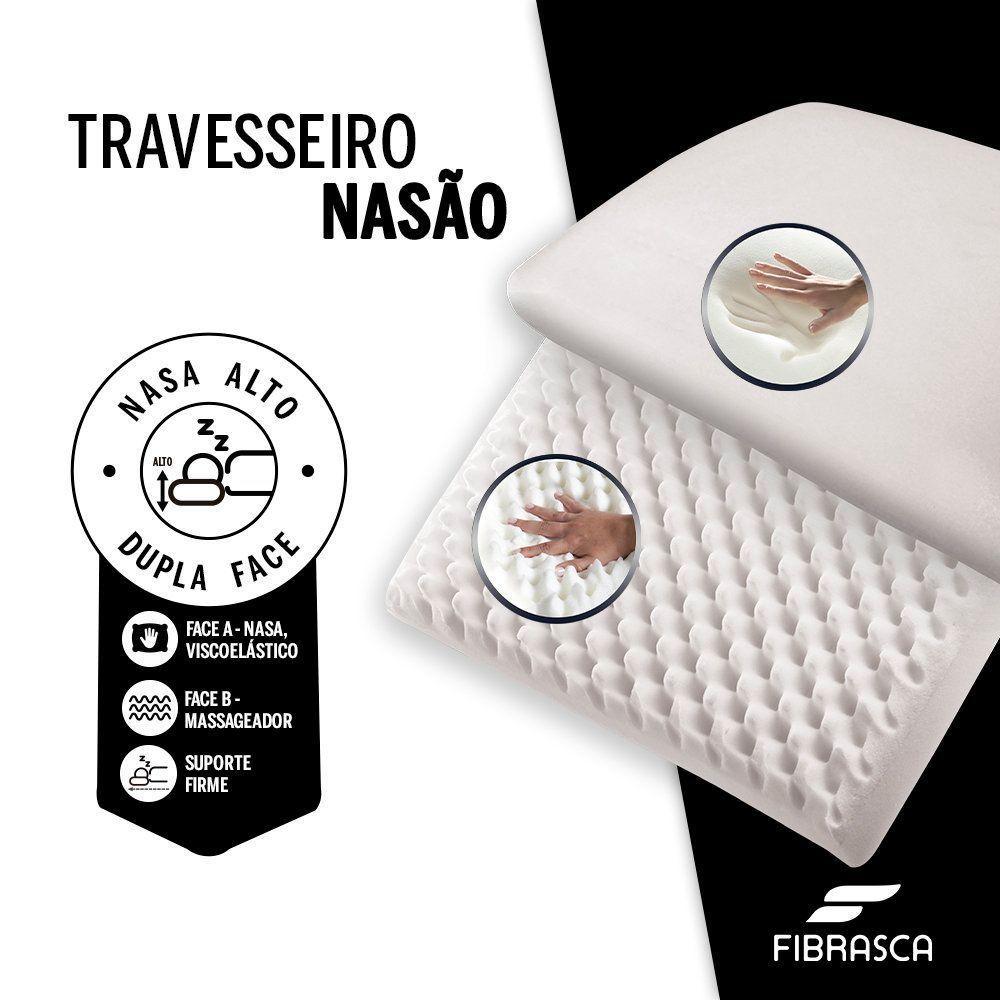 Travesseiro Nasa Alto Nasão 14cm 50x70cm Fibrasca Branco - 5