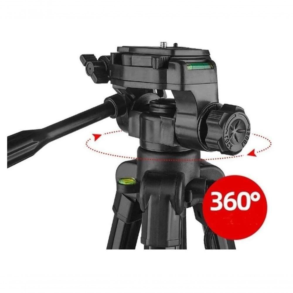 Tripé Para Câmera Digital Com Nível E Suporte Para Celular 1.80 Mts - 4