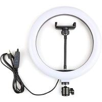 Ring Light Iluminador Led Usb 10 Polegadas 26cm Com Suporte Tripé 2 Metros - 2