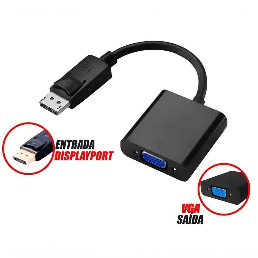 Cabo Adaptador Conversor Dp Displayport Para Vga - 15 Cm - 2