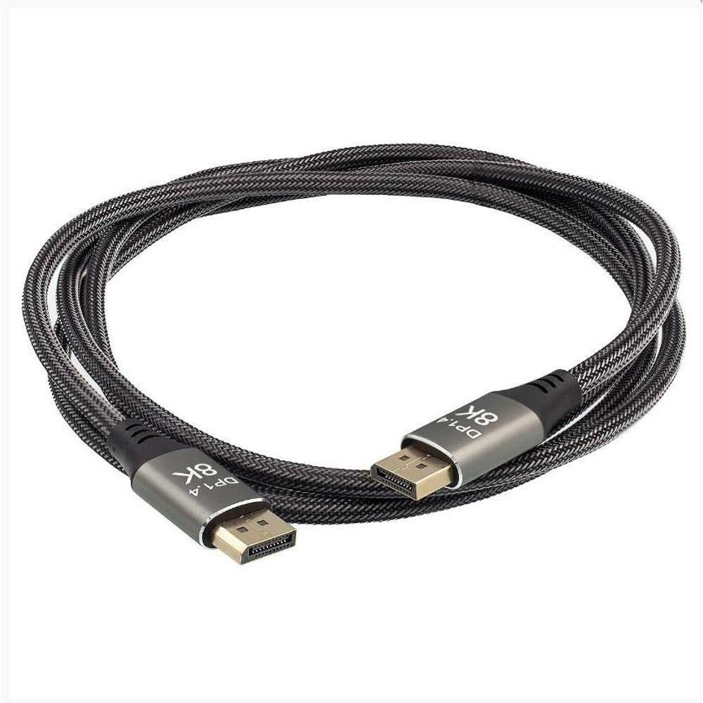 Cabo Displayport 8k Dp Versão 1.4 240z 32gbps 1.5 Metros - 3