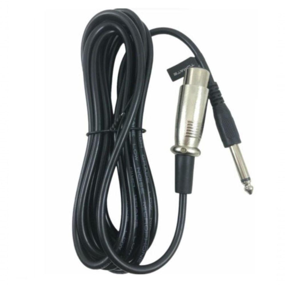 Cabo De Microfone Conexão P10 Macho X Xlr Fêmea 5m Tomate - 3