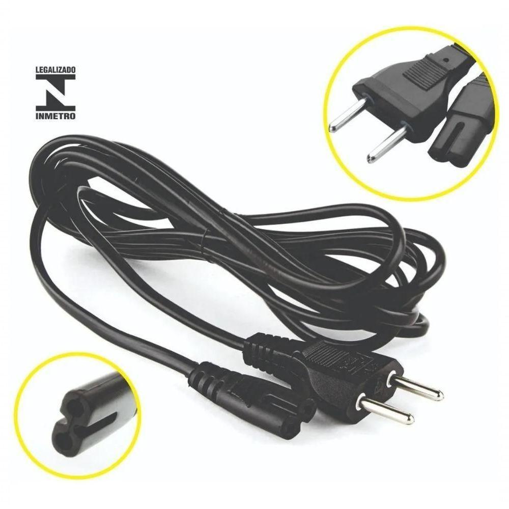 Cabo De Força Bipolar 8 P- Fonte Notebook, Impressora E Radio 1.5 Mts - 2