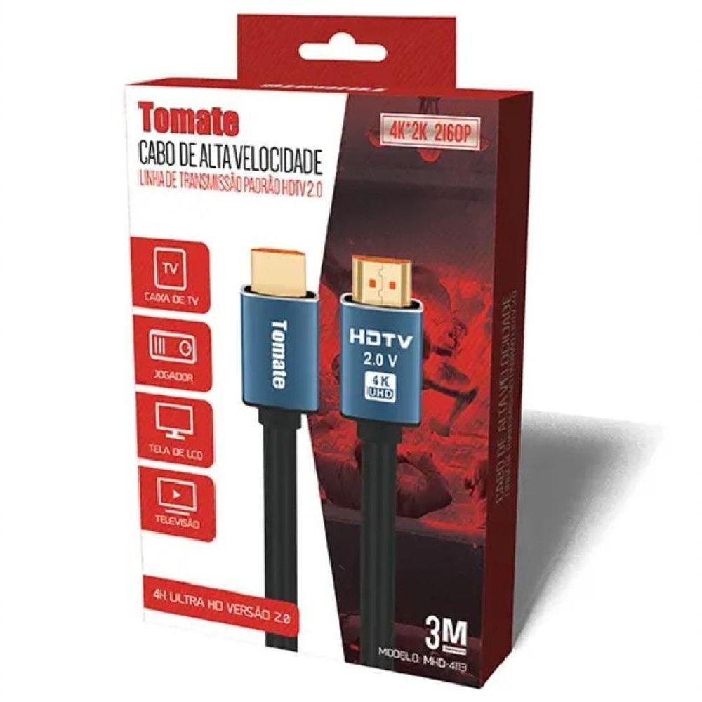 Cabo Hdmi 2.0 Ultra Hd 4k Compatível Com Ps4 Blu Ray Projetor Monitor Ips 3 Mts - 3