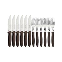 Jogo Para Churrasco Jumbo Plenus Com Lâminas Em Inox E Cabos De Polipropileno Marrom 12pçs - 2