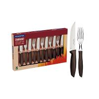 Jogo Para Churrasco Jumbo Plenus Com Lâminas Em Inox E Cabos De Polipropileno Marrom 12pçs - 3