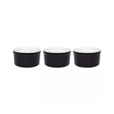 Conjunto De Tigelas Ramequins De Ceramica Salgado 180ml 3pcs Oxford
