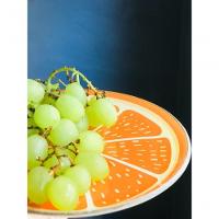 Prato Laranja Sobremesa Em Vidro Para Presente - 2