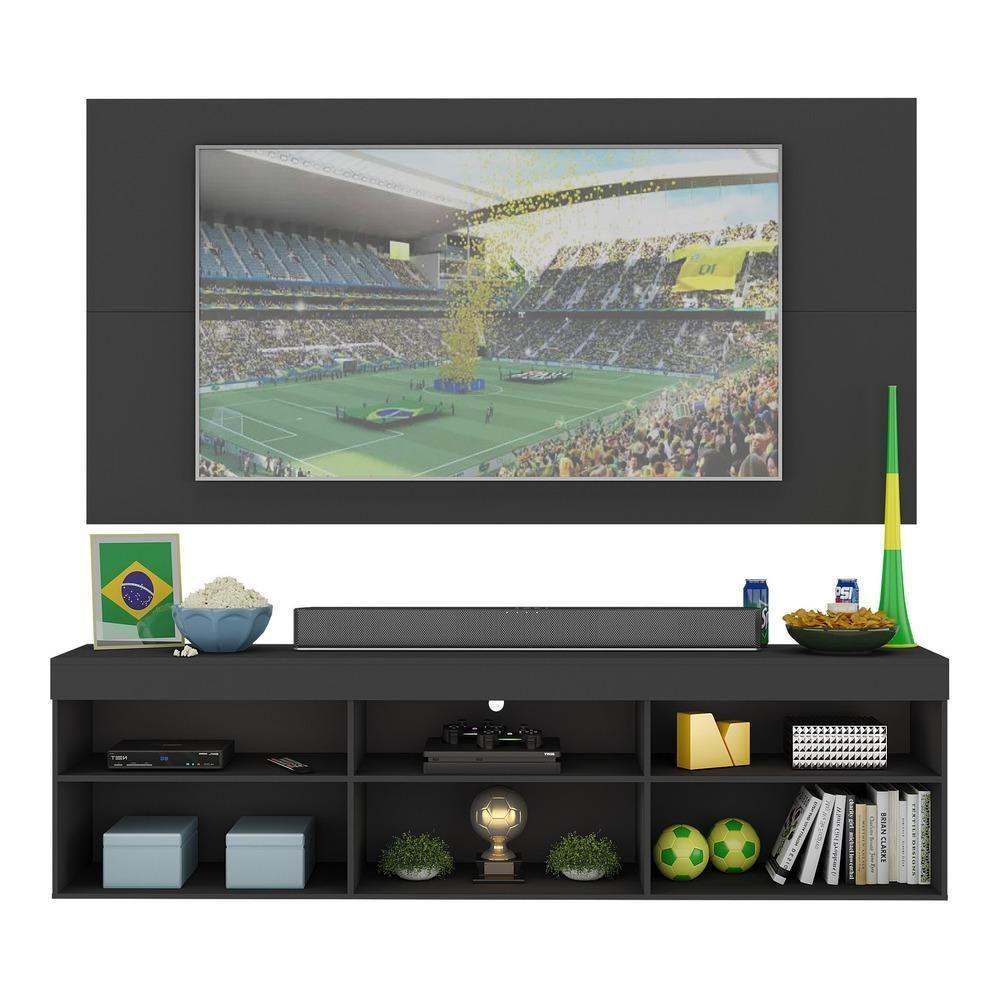 Rack Com Painel Tv 65" Holanda Br3059 Preto - 3