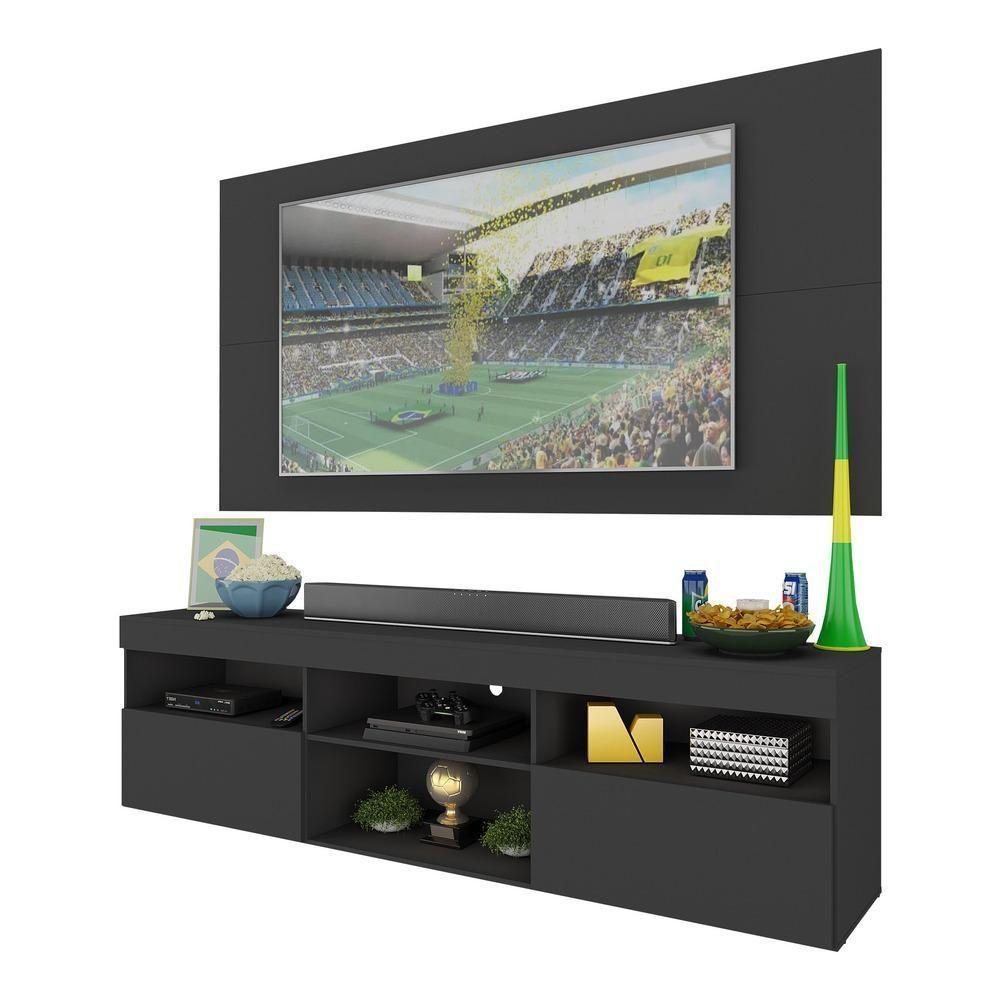 Rack Com Painel Tv 65" Holanda Br3059 Preto - 6