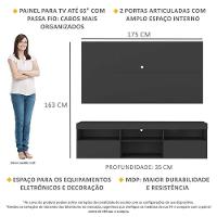 Rack Com Painel Tv 65" Holanda Br3059 Preto - 5