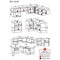 Cozinha Completa De Canto Rodapé Multimóveis Branco/dourado - 5