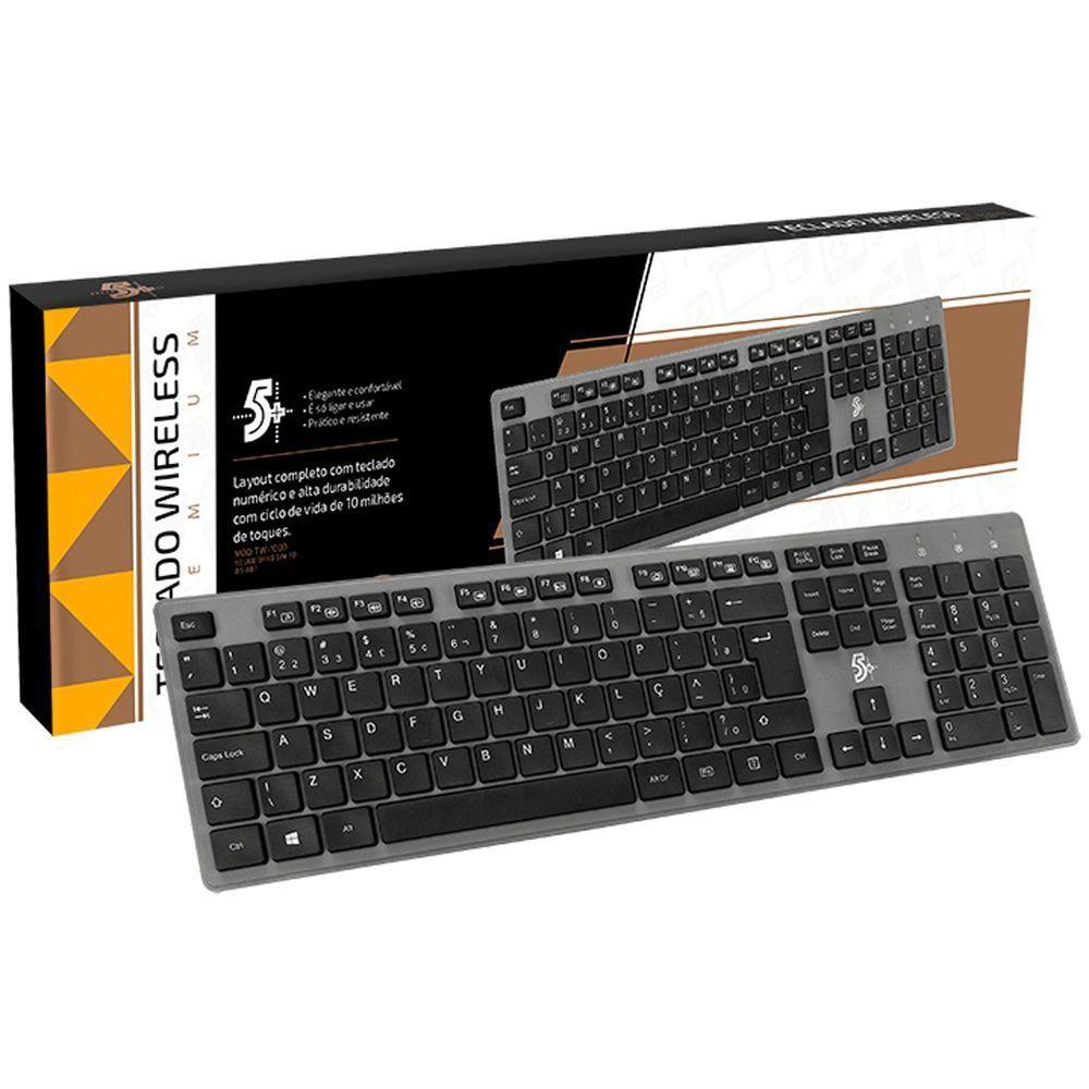 Teclado Sem Fio 5+ Premium Preto - 4