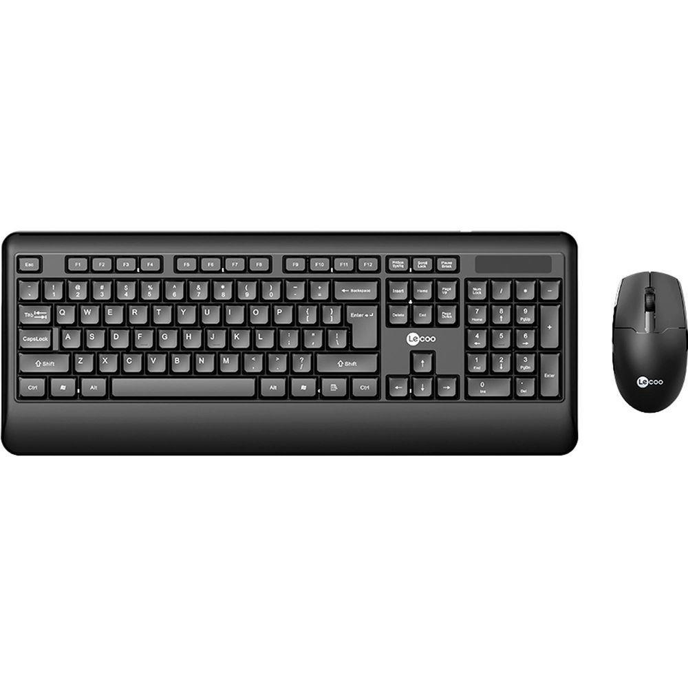 Kit Teclado E Mouse Lecoo Kw202 Sem Fio Preto - 1