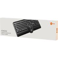 Kit Teclado E Mouse Lecoo Kw202 Sem Fio Preto - 2