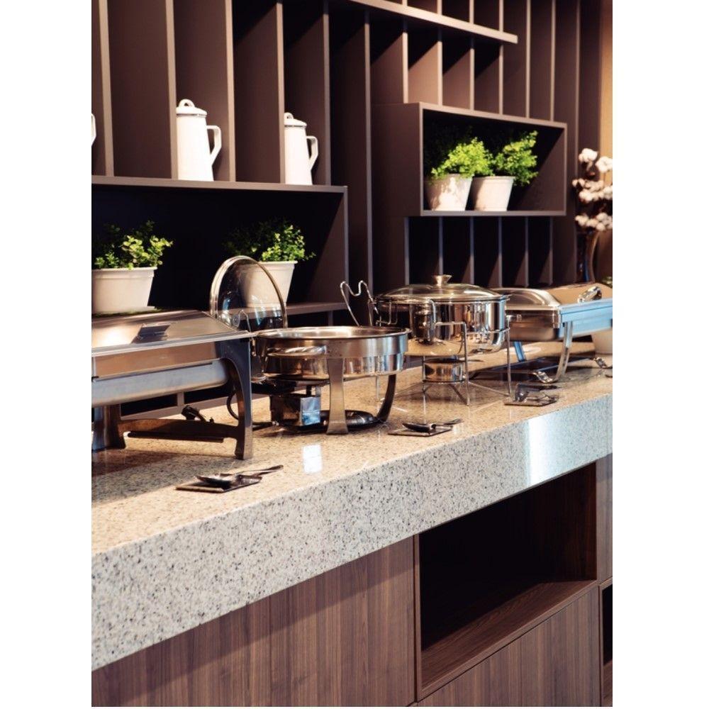 Rechaud Redondo 4,3 L Em Aço Inox Banho Maria - 2