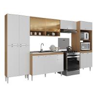 Armário De Cozinha Completa Com Gabinete De Pia 5 Pçs Paris Multimóveis Rustic-branco Rustic-branco - 1