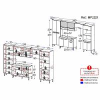 Armário De Cozinha Completa Com Gabinete De Pia 5 Pçs Paris Multimóveis Rustic-branco Rustic-branco - 8