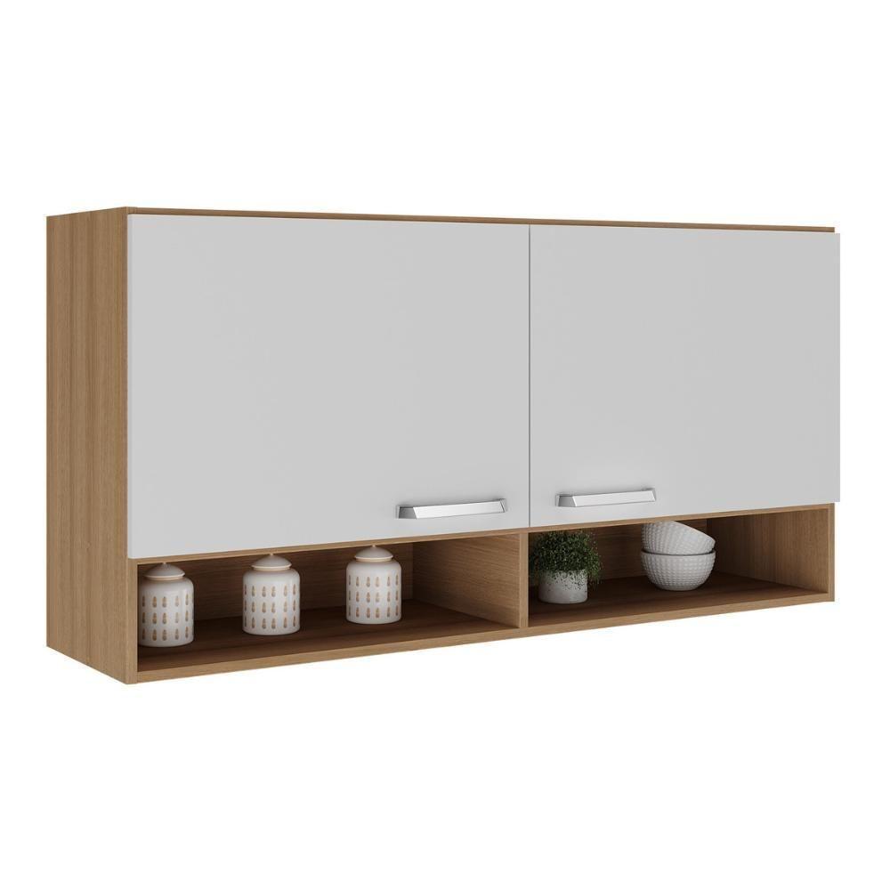 Armário Aéreo 120cm Com 2 Portas Paris Multimóveis Mp2214 Rustic-branco Rustic-branco - 1