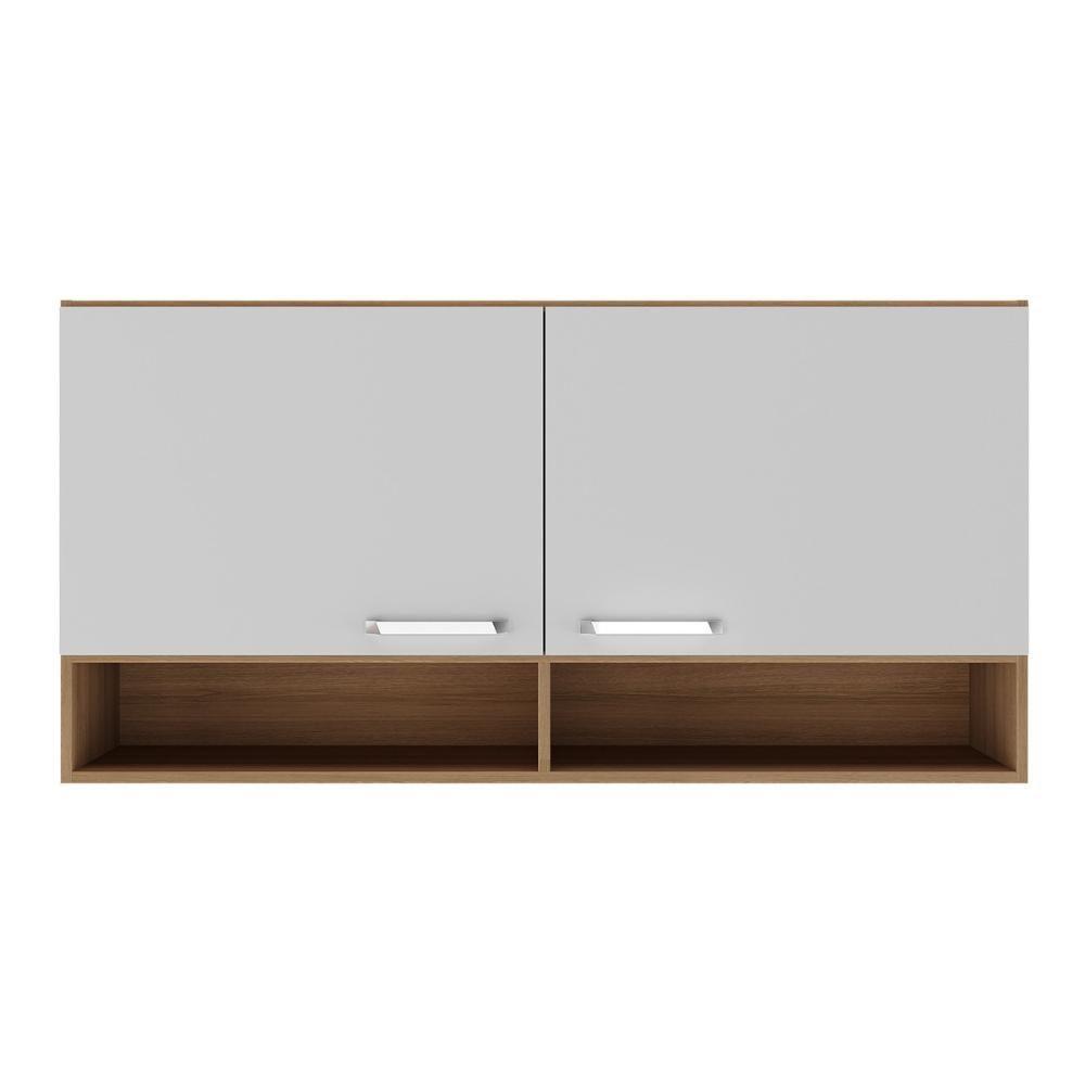 Armário Aéreo 120cm Com 2 Portas Paris Multimóveis Mp2214 Rustic-branco Rustic-branco - 4