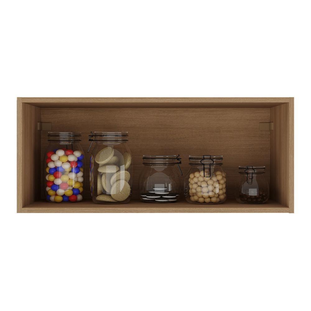 Armário Aéreo 80cm Com 1 Porta Basculante Paris Mutimóveis Mp2187 Rustic-branco Rustic-branco - 7