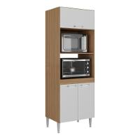 Paneleiro Torre Quente Para Forno E Microondas Paris Multimóveis Mp2186 Rustic-branco Rustic-branco - 1