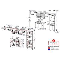Armário De Cozinha Completa Com Gabinete Pia E Torre Quente Paris Rustic-branco Rustic-branco