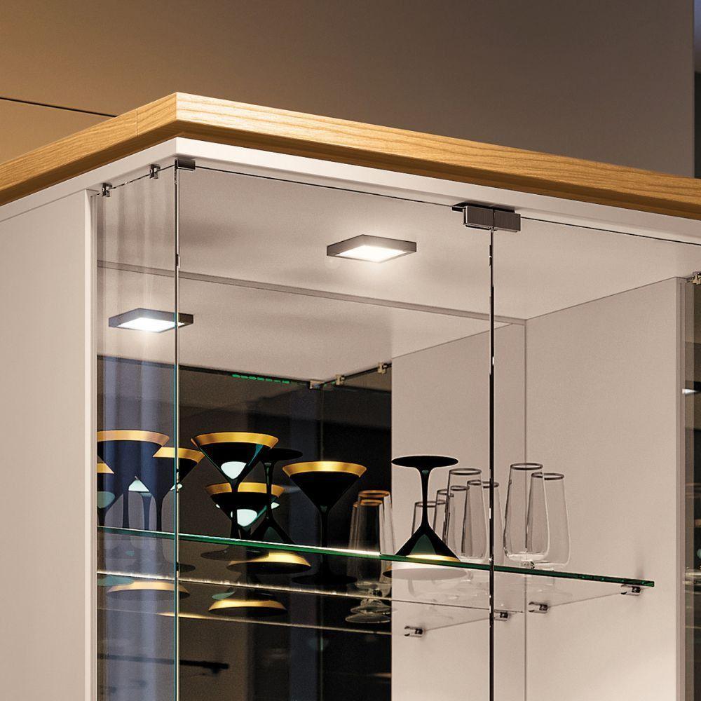 Cristaleira Hb Móveis Aura 2 Portas De Vidro 1 Gaveta Cinamomo-off White - 2