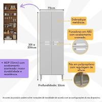 Paneleiro Com 4 Portas Paris Multimóveis Mp2185 Rustic-branco Rustic-branco - 6