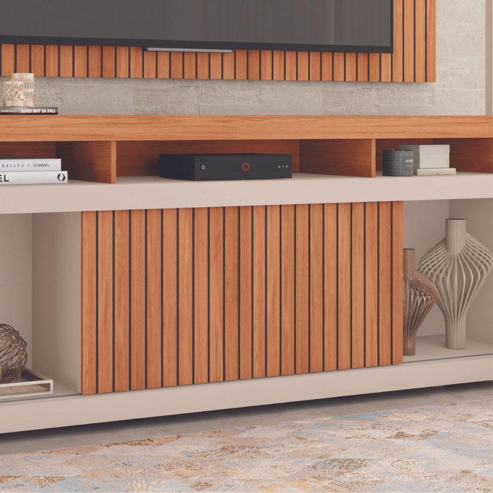 Rack Caemmun New Oscar Com Painel 1,8 Metros Freijo-off White - 2