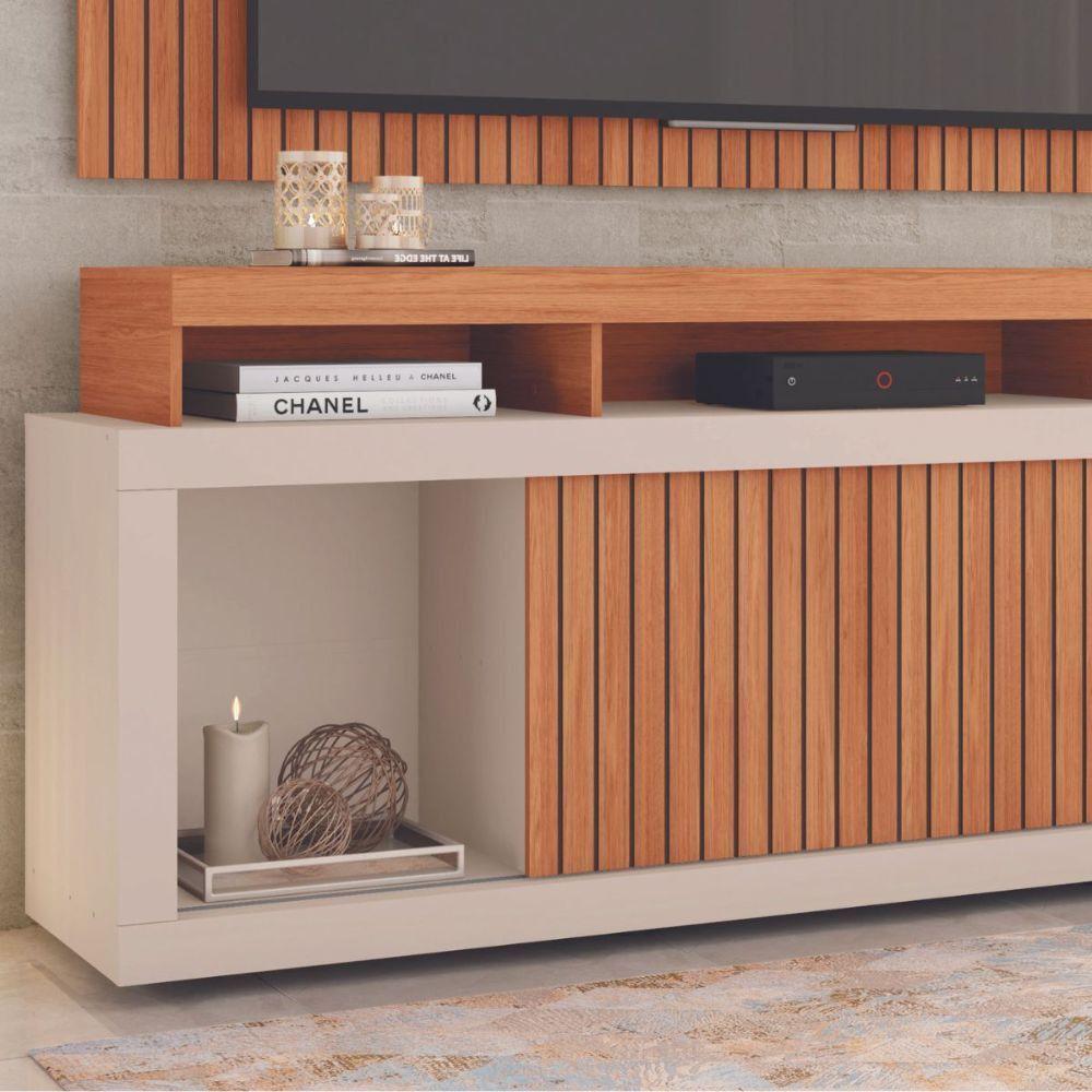 Rack Caemmun New Oscar Com Painel 1,8 Metros Freijo-off White - 4