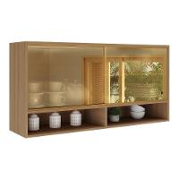 Armário Aéreo 120cm Com Portas De Vidro Paris Multimóveis Mp2213 Rustic Rustic - 1