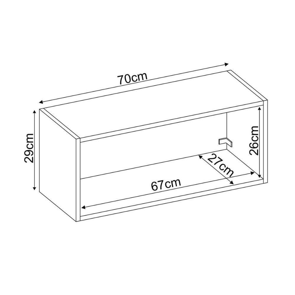 Armário Aéreo Cozinha Modulado Firenze 1 Porta 70cm Amendola/Nude Prime TX - Demóbile - 4