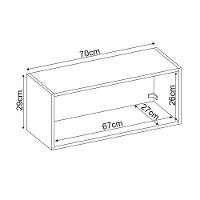 Armário Aéreo Cozinha Modulado Firenze 1 Porta 70cm Amendola/Nude Prime TX - Demóbile - 4