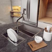 Calha Embutida Design Novo Em Inox Technox Bancada - 2