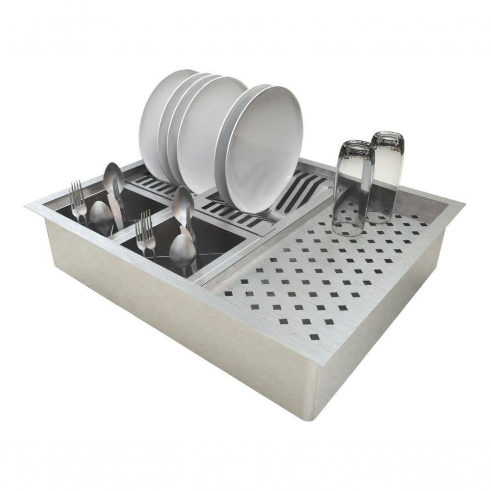 Calha Inox Cozinha Gourmet Lavanderia C/Válvula De Louças - 4