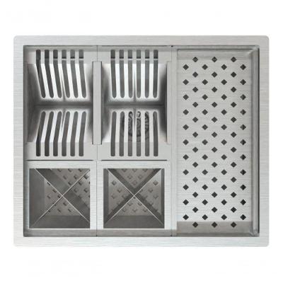 Calha P/ Cozinha Escorredor Quadrada Technox Lateral Inox