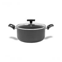 Caçarola Com Tampa 22 Cm 3,7 L Antiaderente Mineral Resist Cinza Linha Ceramic Life Preserve Brinox - 3