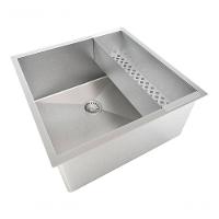 Kit Cuba 40X40 Aço Inox + Escorredor 42,5Cm C/ Válvula - 1
